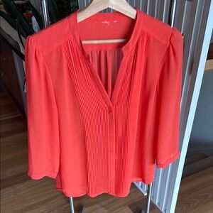 Women's Vibrant Orange Coral Blouse